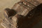 Vintage Ox Cart Wheel on Stand