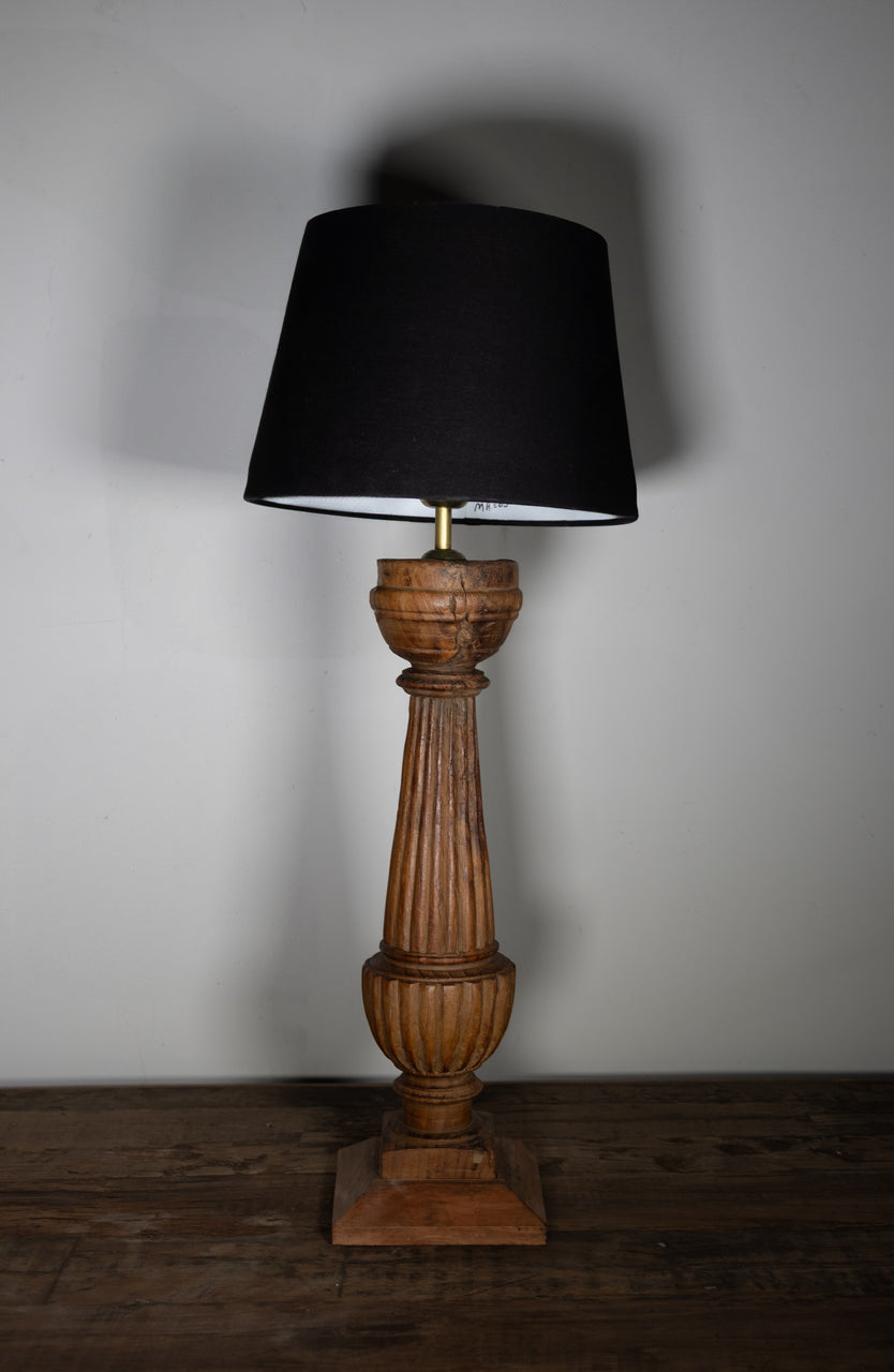 Wooden Table Leg Lamp