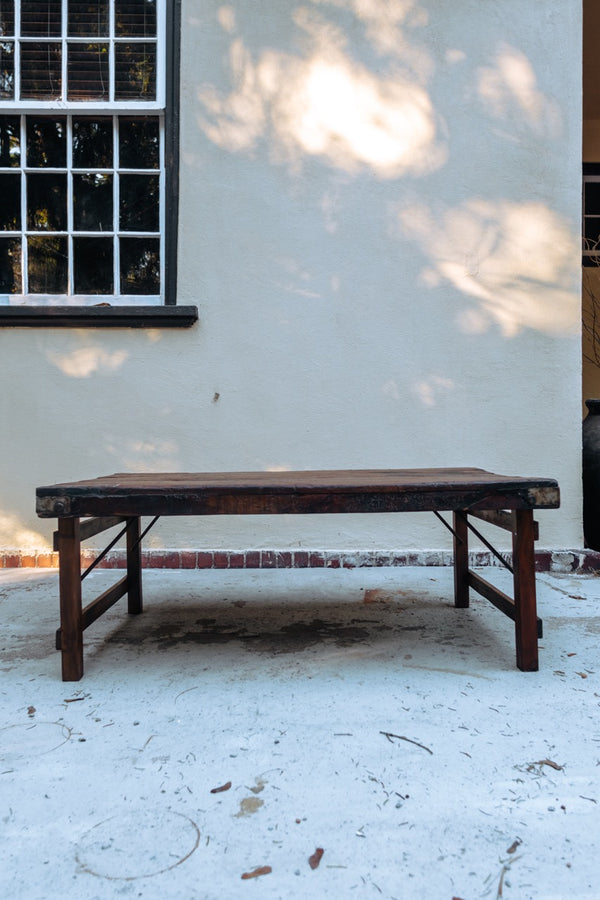 **Reclaimed Wood Folding Coffee Table**