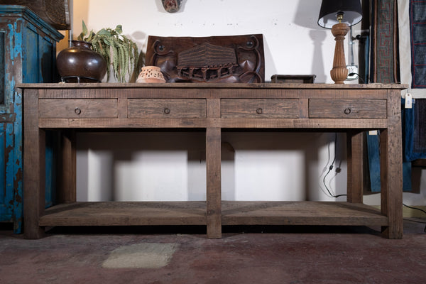 Sleeper Wood 4 Drawer Console