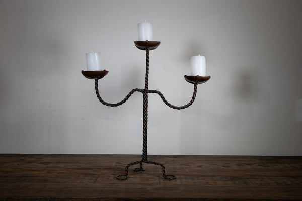 Twisted Iron Candle Stick