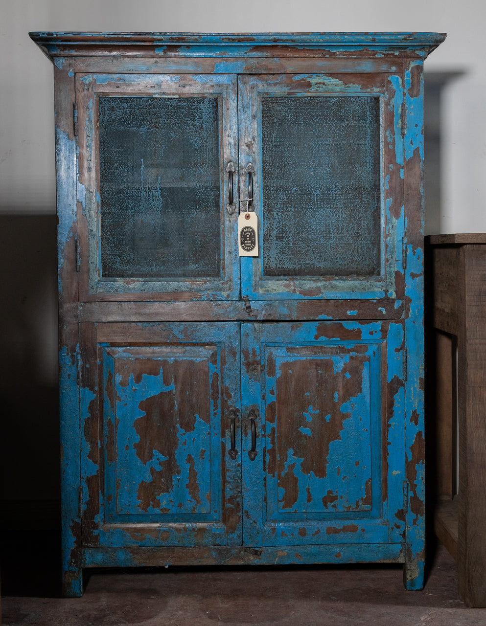 Distressed Blue Cabinet