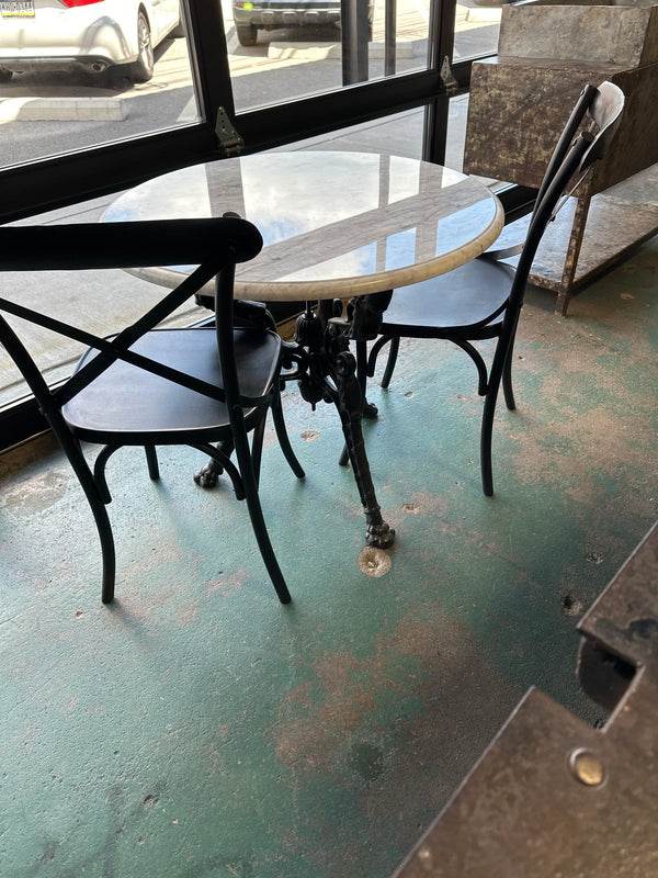 Cast Iron & Marble Table