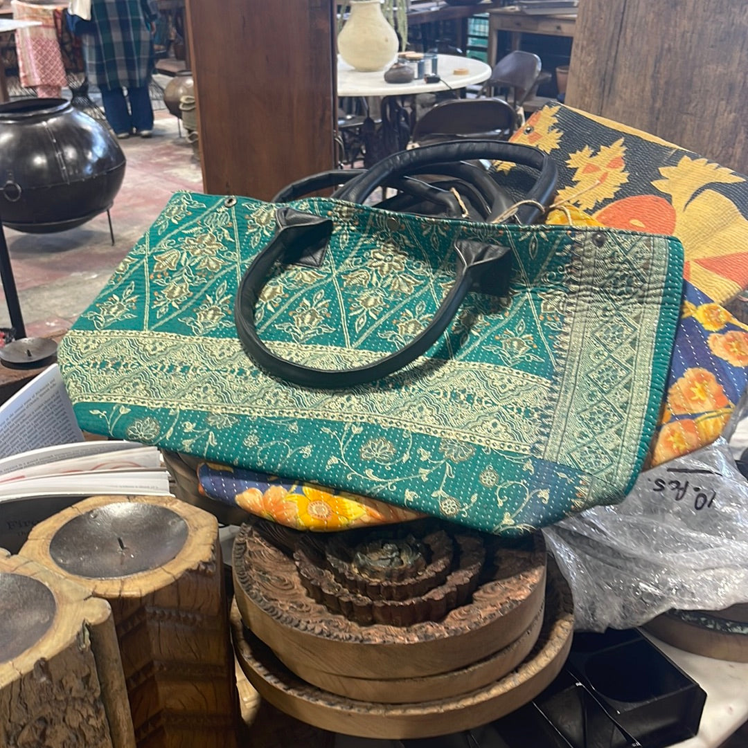 Kantha weekender bag