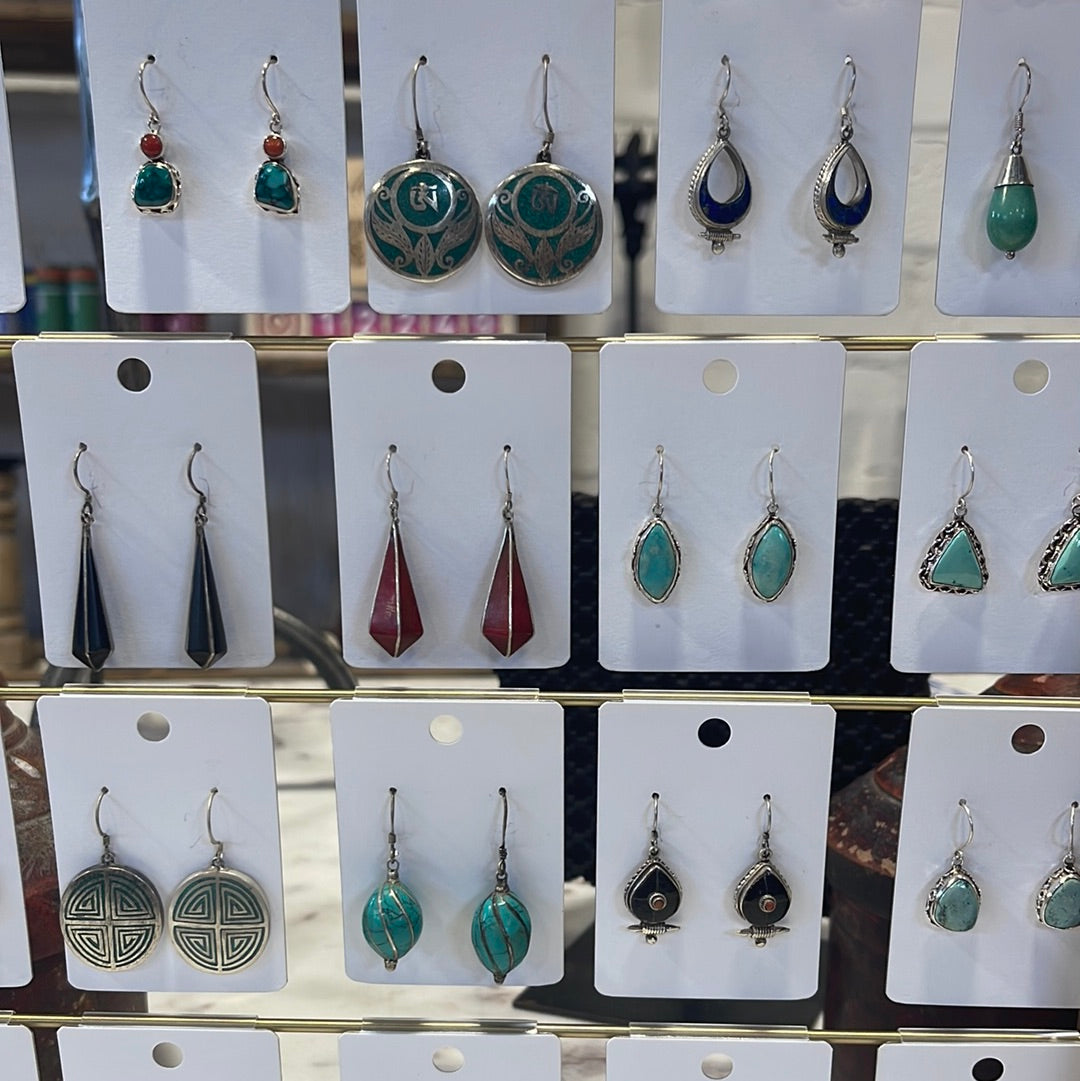 Nepali silver earrings