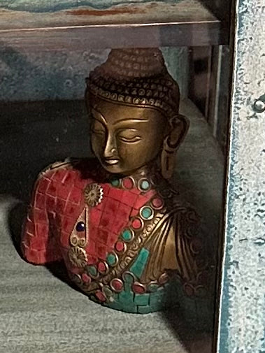 Brass Buddha w Inlay