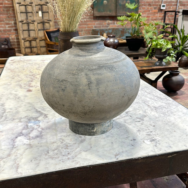 Clay Pot on Stand