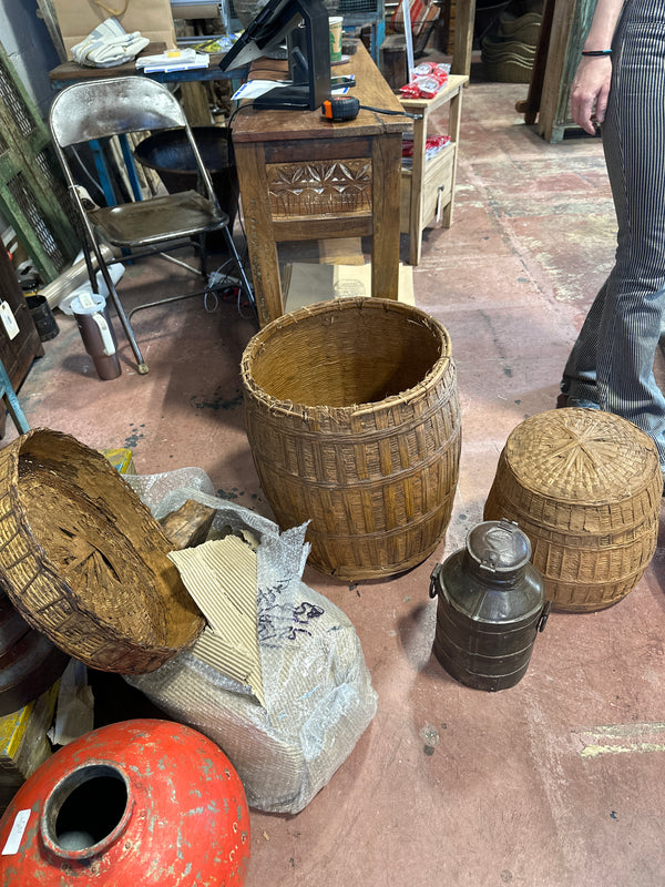 Vintage Snake Charmer Basket