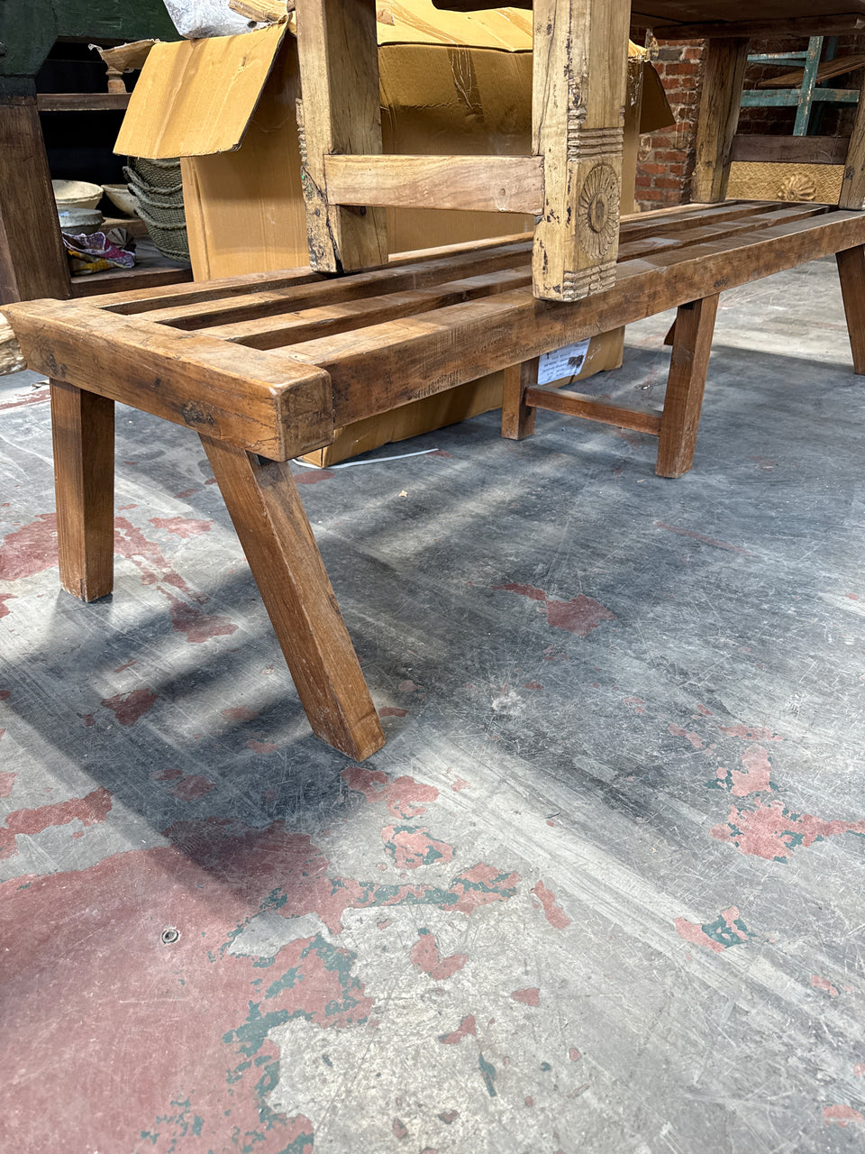 Long Teak Bench