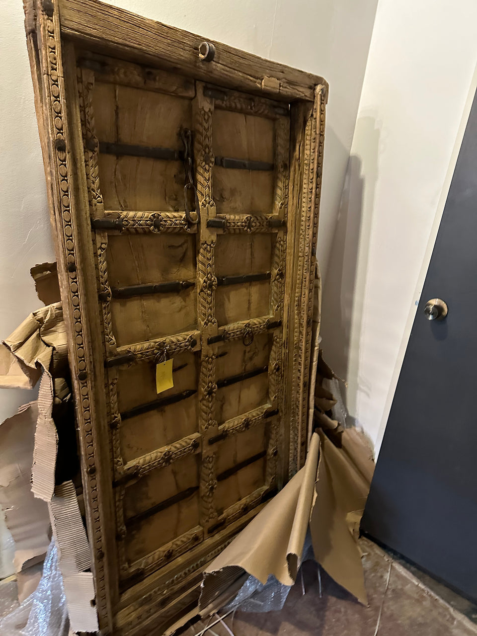 Vintage Teak Door w Frame