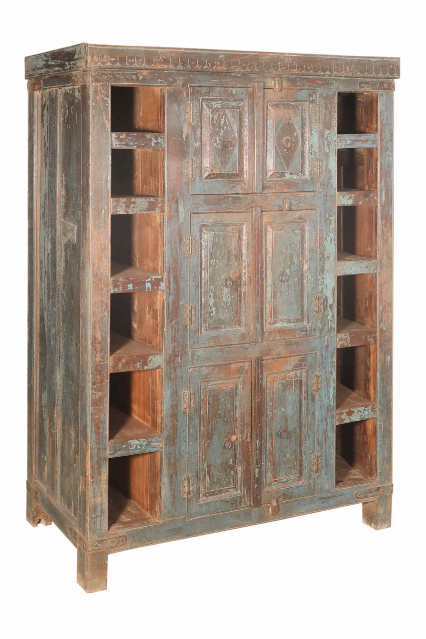 Vintage Teak Factory Cabinet