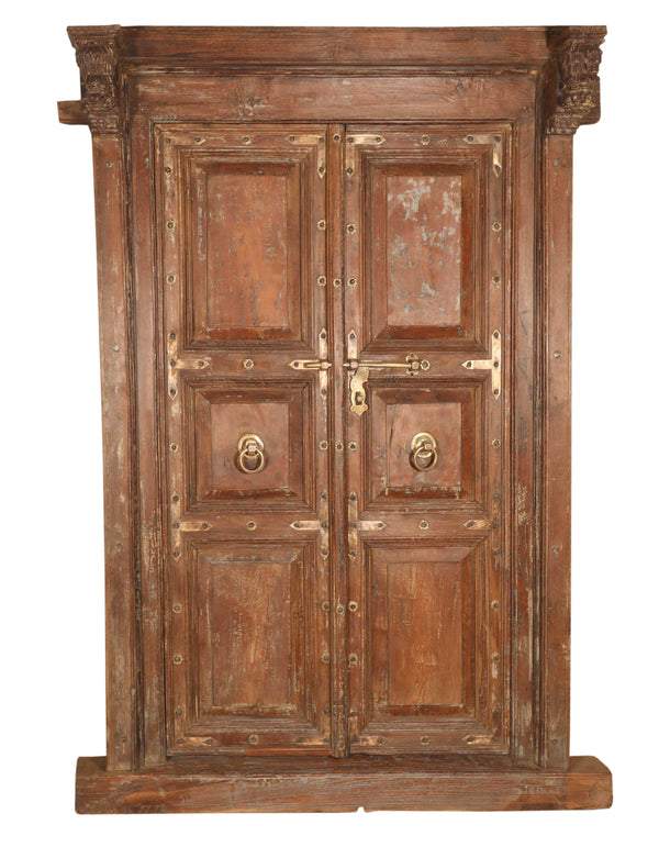 Vintage Teak Door in Frame