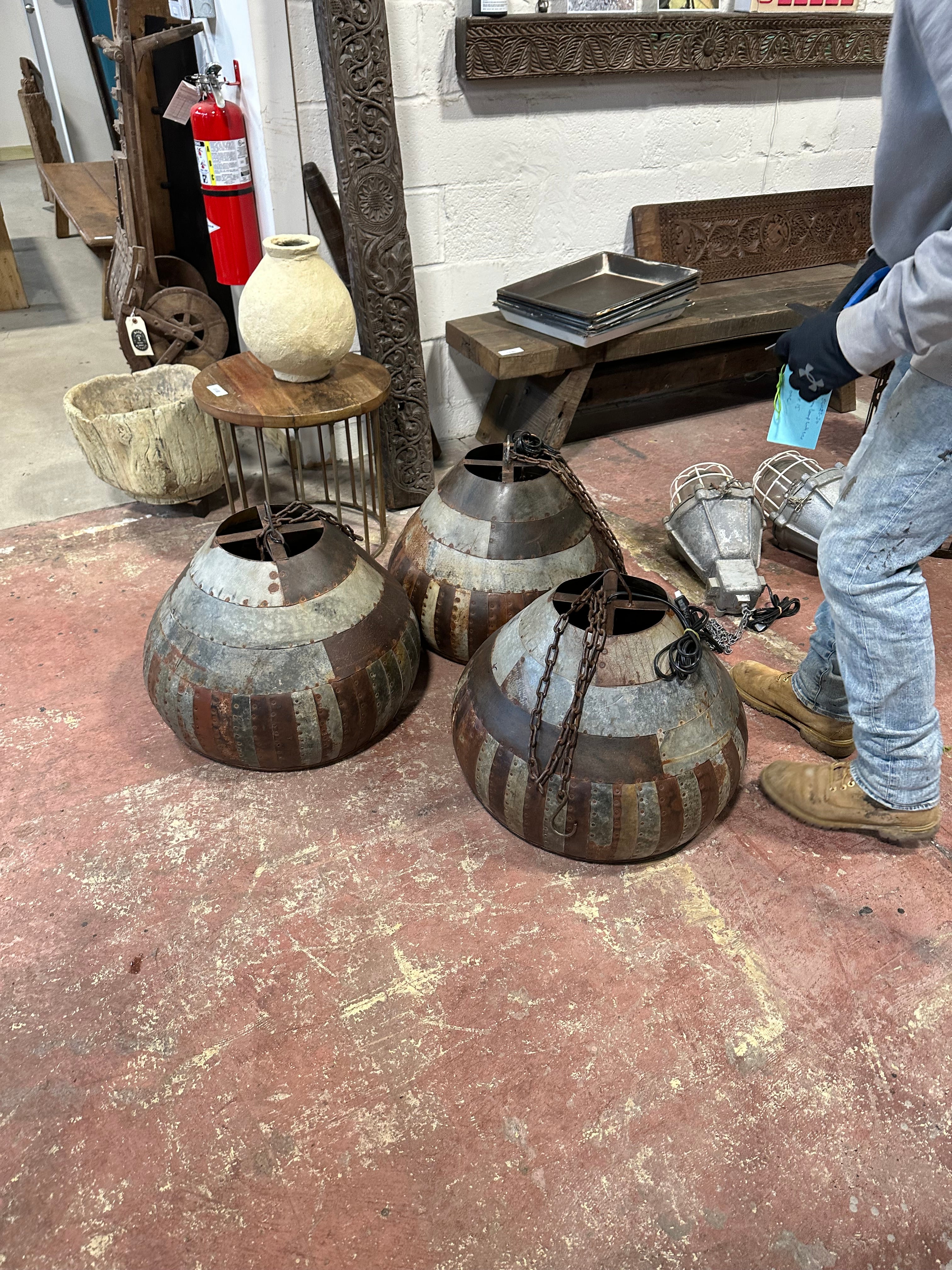 Iron Hanging Lights – Bass And Bennett Trading Company