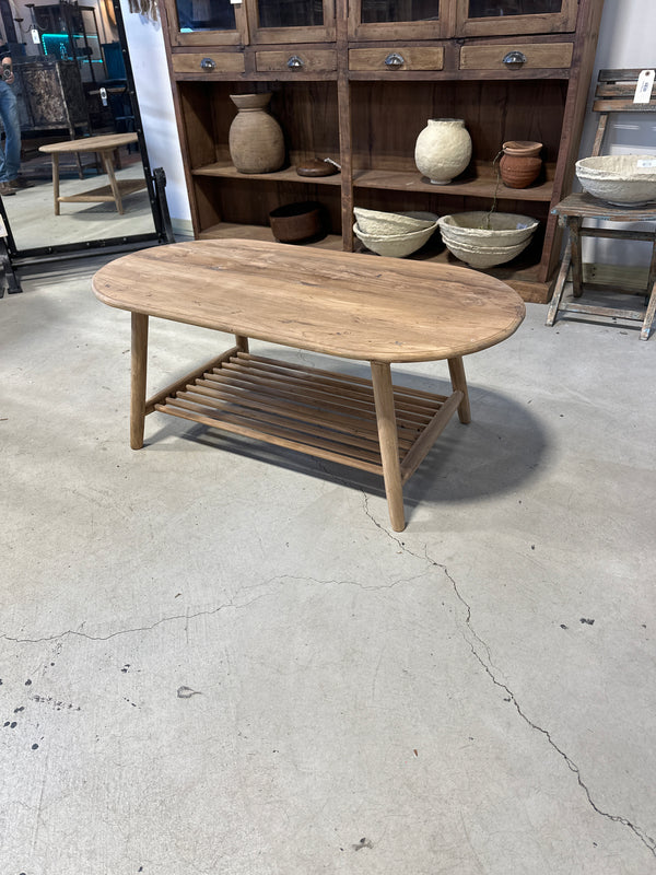Vintage Teak Oval Coffee Table