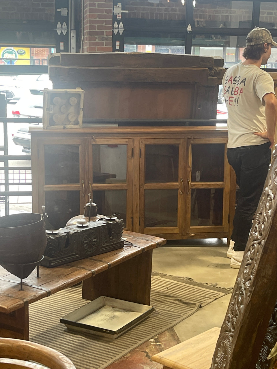 Glass front bookcase