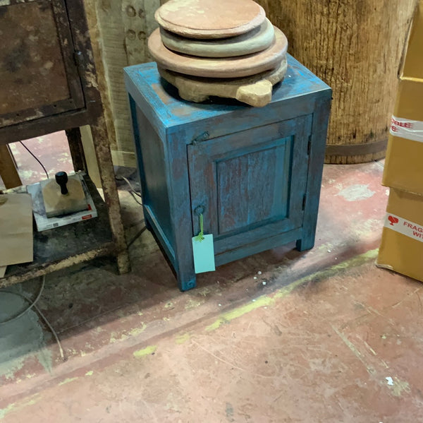 Small Blue Side Cabinet