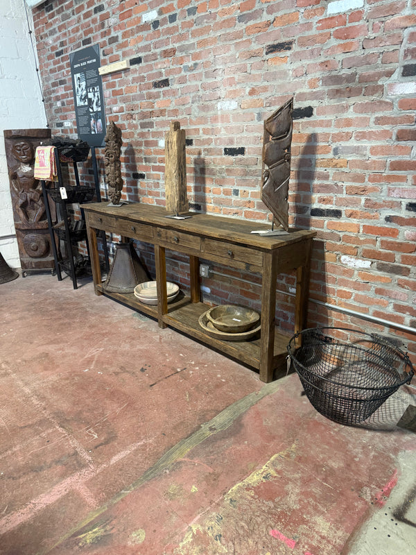 4 Drawer Sleeper Wood Console