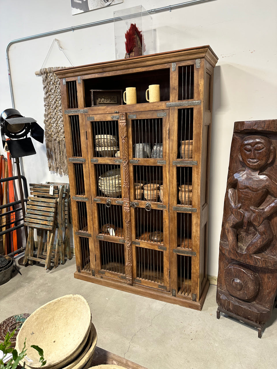 Vintage Teak Library Cabinet