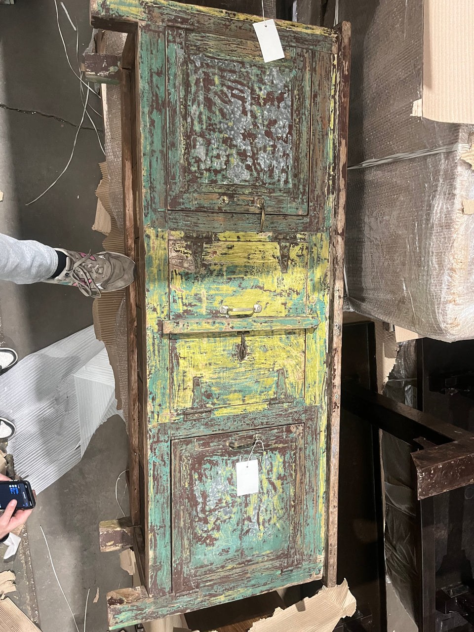 Green vintage sideboard