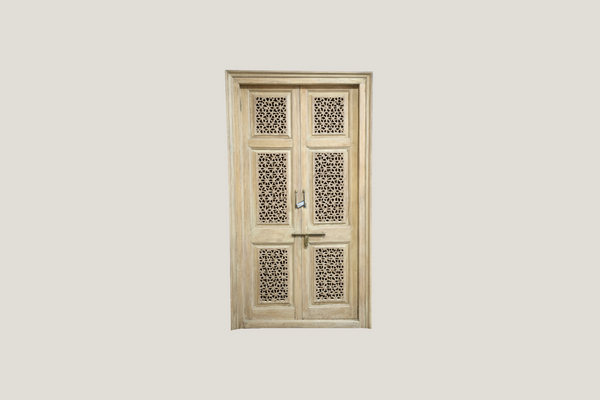 Large Vintage Teak Doors