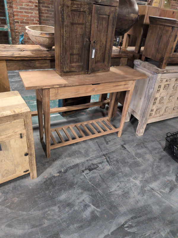 Contemporary Teak Console