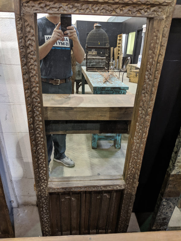 Vintage Window Frame Mirror