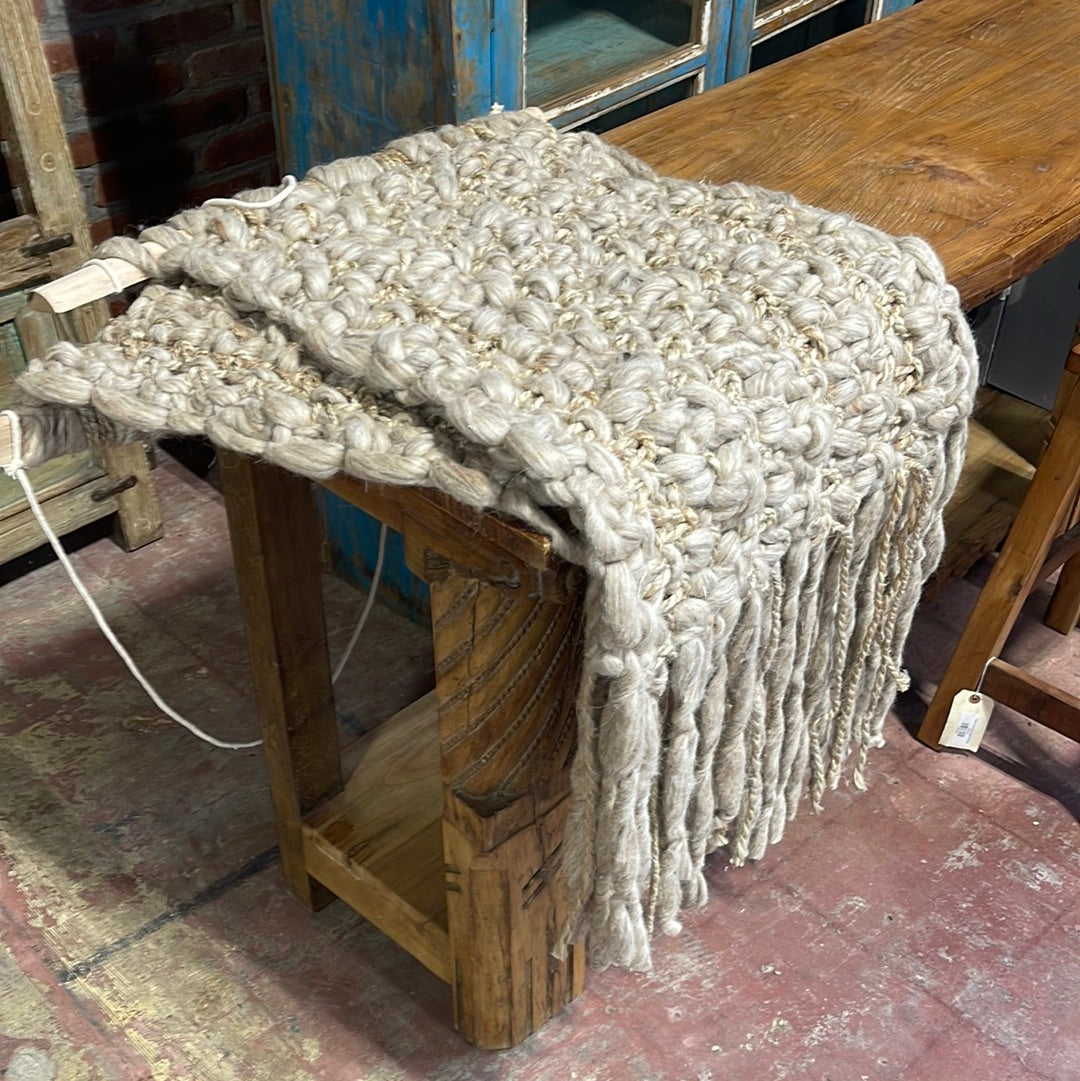 Recycled wool tapestry
