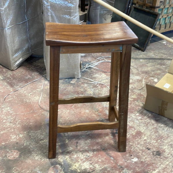 Large Teak Bar Stool