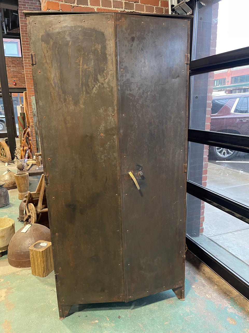 Vintage metal storage cabinet