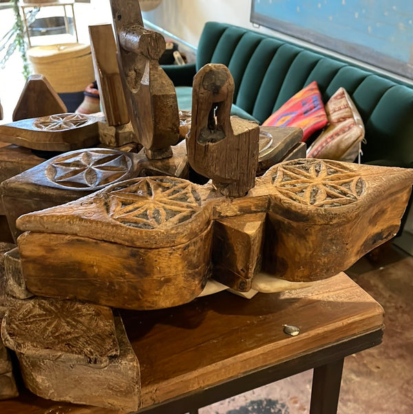 Hand Carved Spice Box